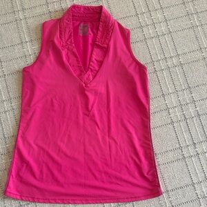 Lucky in Love Fuchsia Sleeveless Blouse